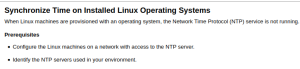 Synchronize Time on Installed Linux Operating Systems