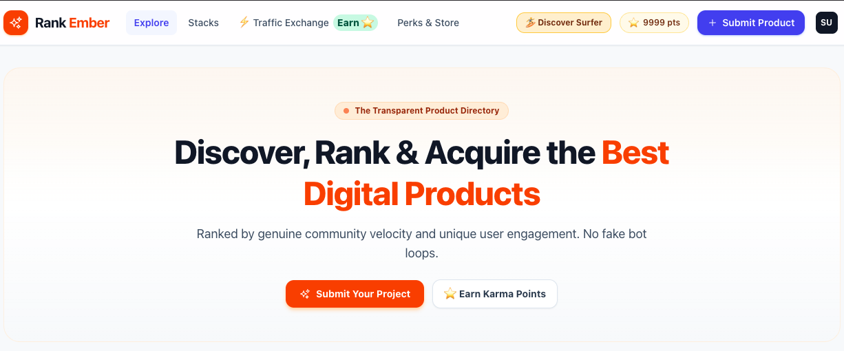 RankEmber - Discover & Rank Top SaaS, AI Tools & Micro-Startups